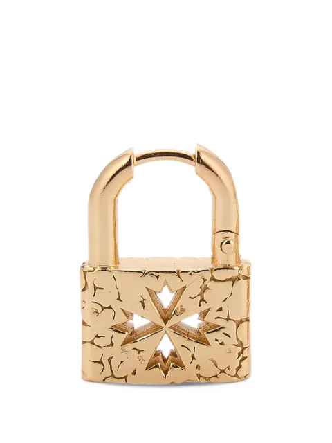 Emanuele Bicocchi logo-engraved padlock earring