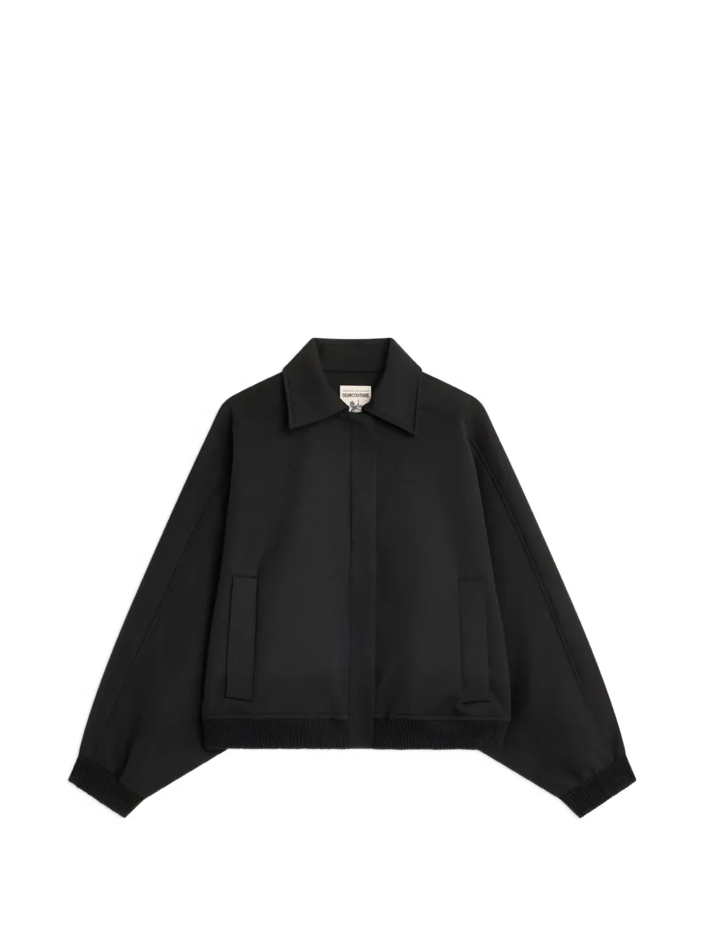 Semicouture Renie concealed-fastening bomber jacket Zwart