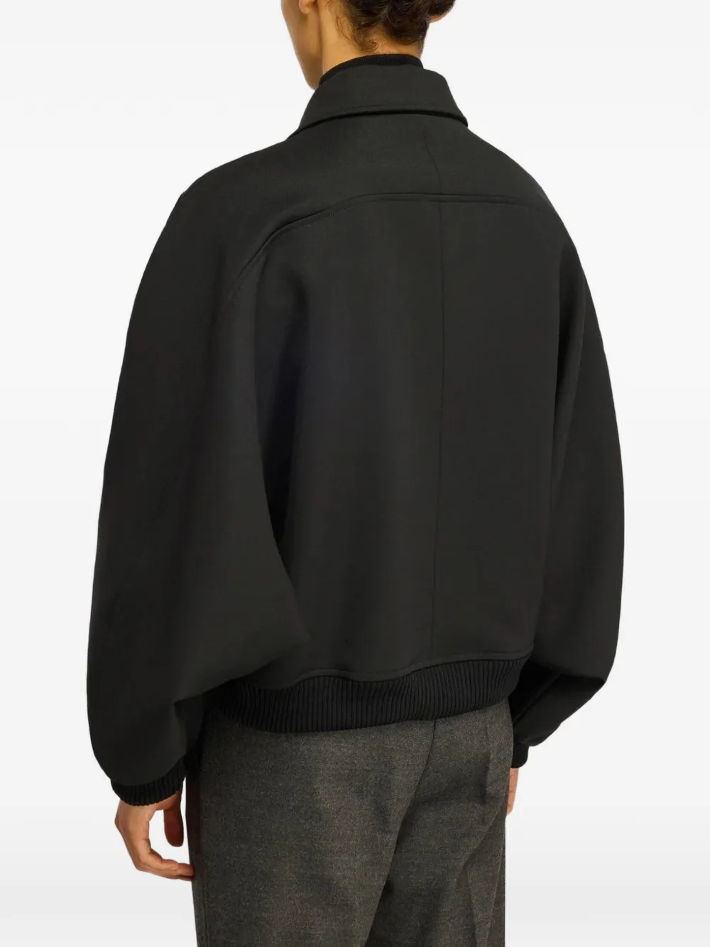 Semicouture Renie concealed-fastening bomber jacket Zwart