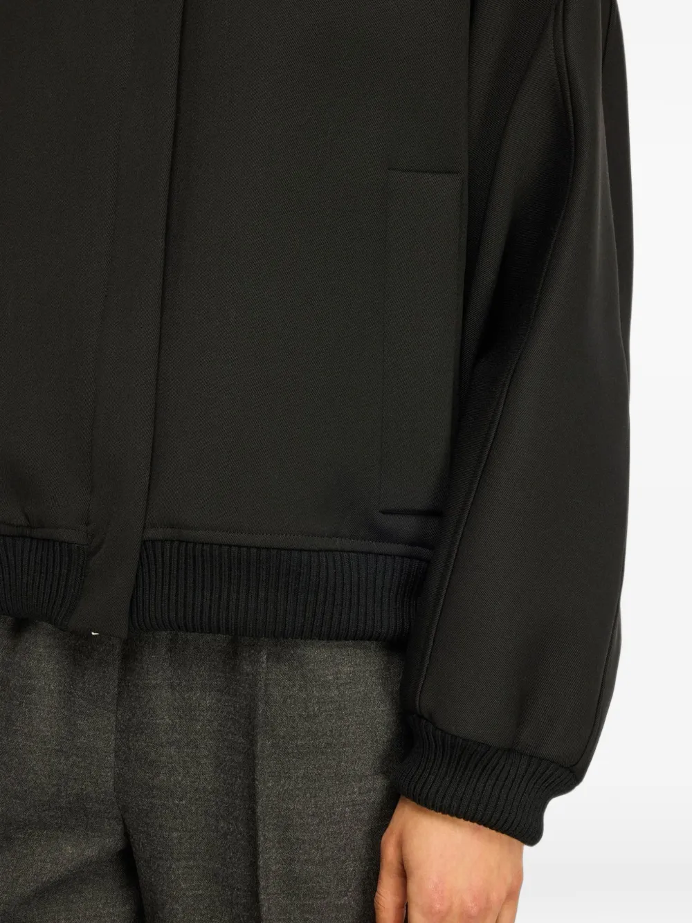 Semicouture Renie concealed-fastening bomber jacket Zwart