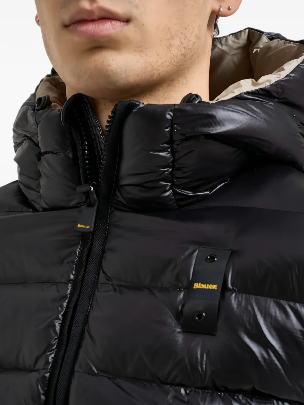 Blauer hooded padded jacket Zwart