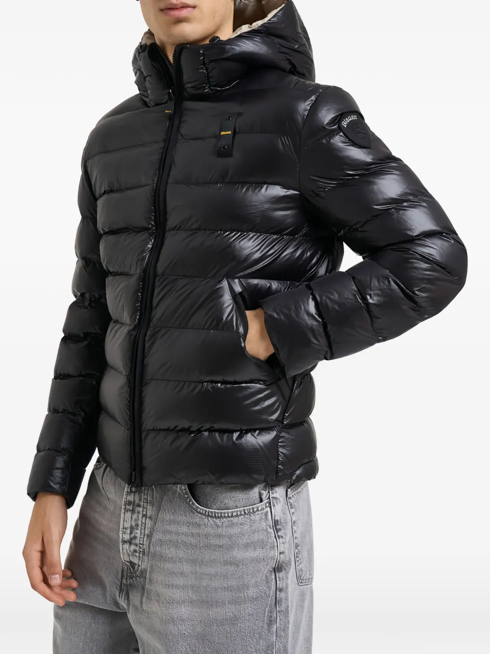 Blauer hooded padded jacket Zwart