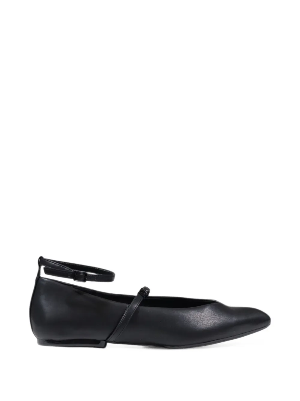 Armani Exchange buckle-strap ballet flats - Nero