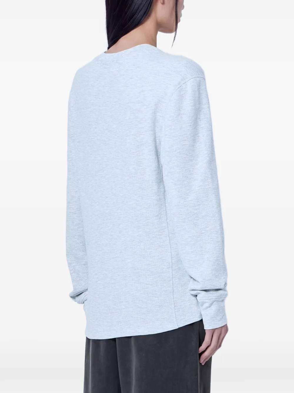 ENTIRE STUDIOS ribbed-trim long-sleeve T-shirt Grijs