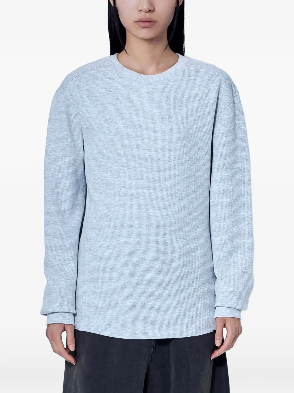 ENTIRE STUDIOS ribbed-trim long-sleeve T-shirt Grijs
