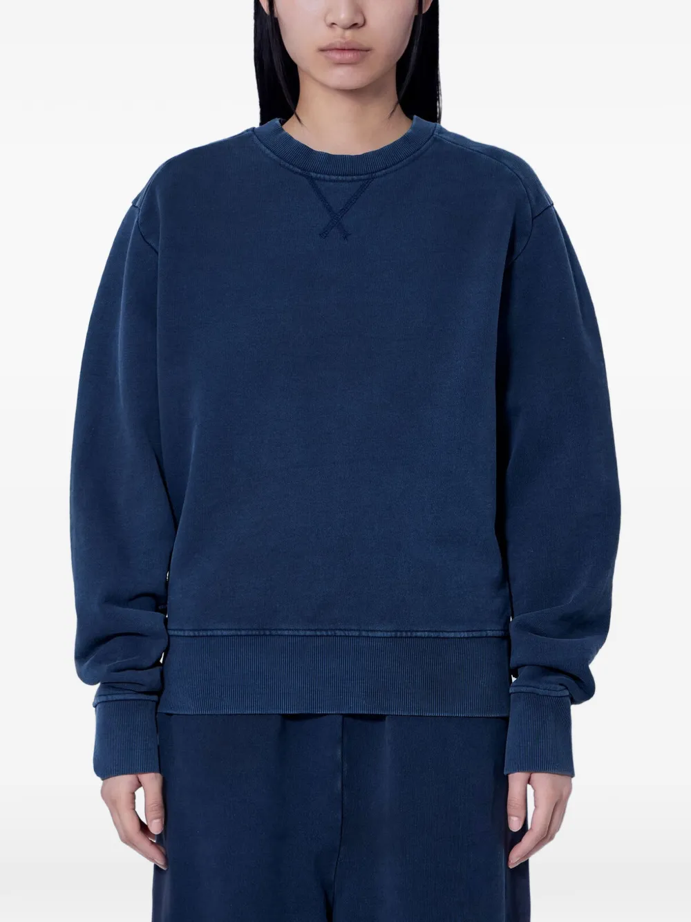 ENTIRE STUDIOS crew-neck cotton-jersey sweatshirt Blauw