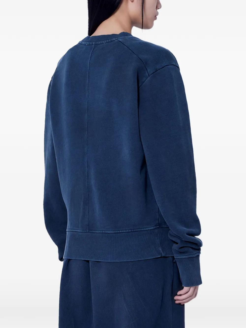 ENTIRE STUDIOS crew-neck cotton-jersey sweatshirt Blauw