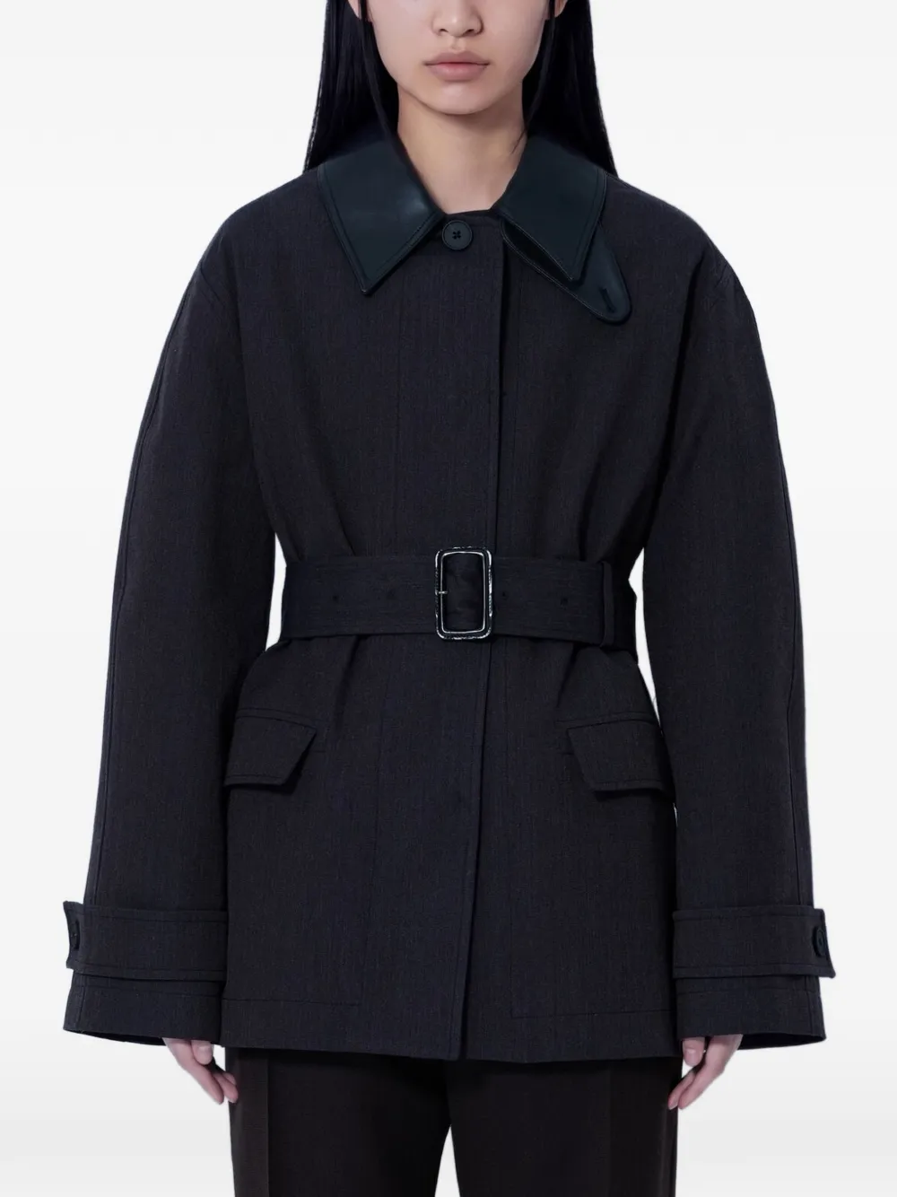 Studio Nicholson Lurie belted jacket Grijs