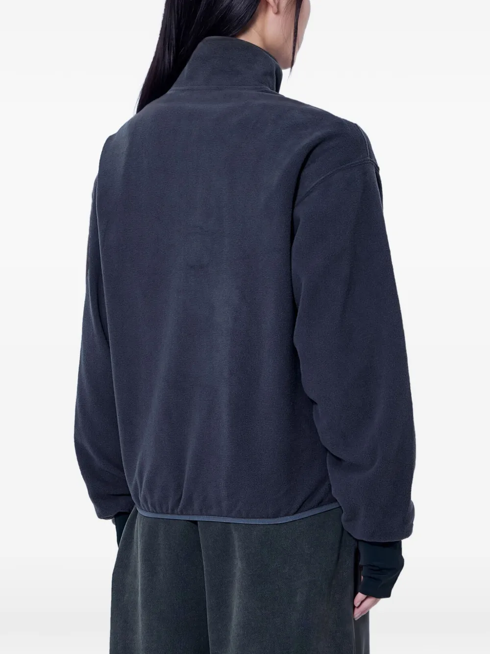 ENTIRE STUDIOS half-zip fleece sweater Blauw