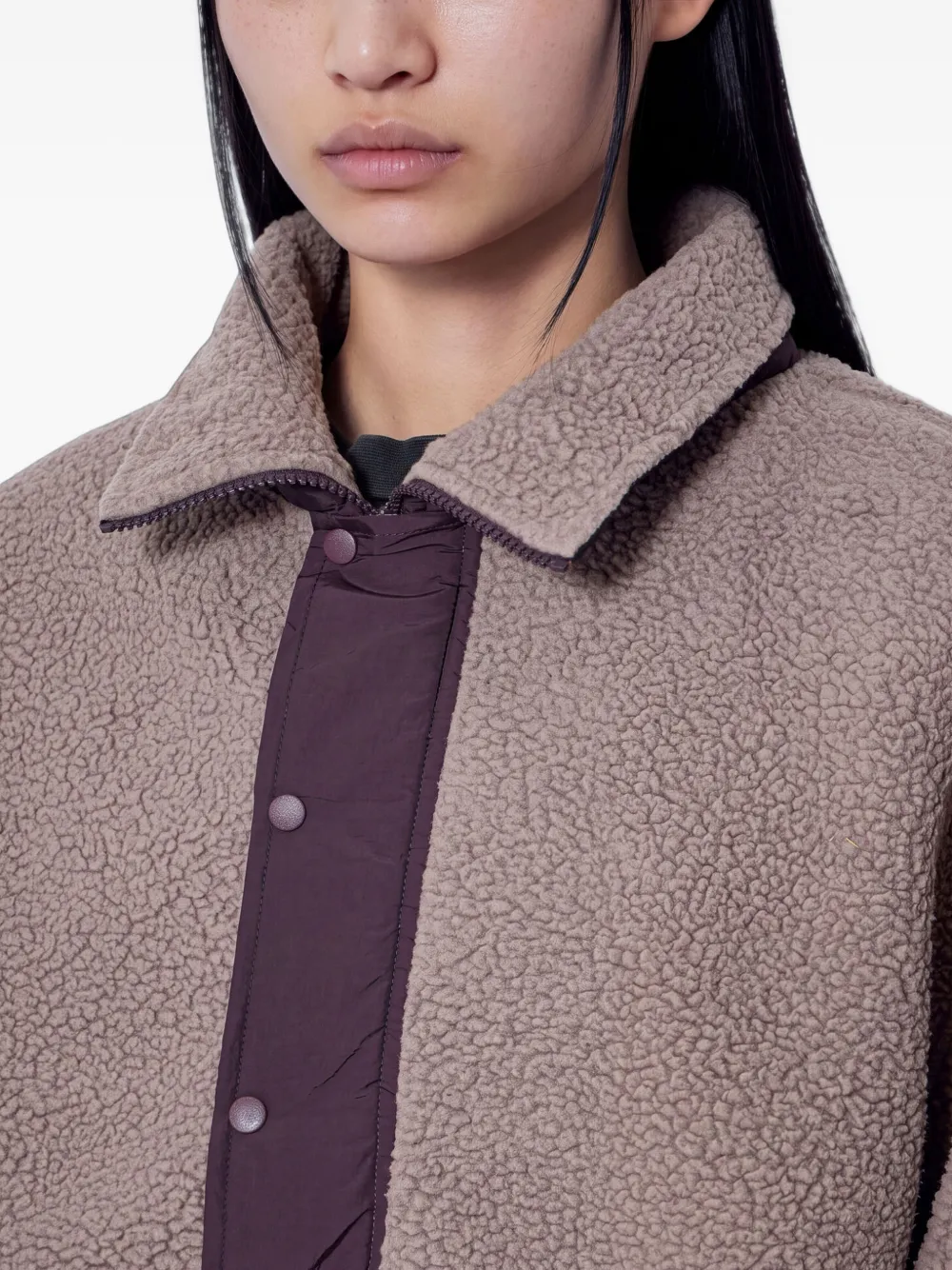 ENTIRE STUDIOS fleece snap-button sweater Beige