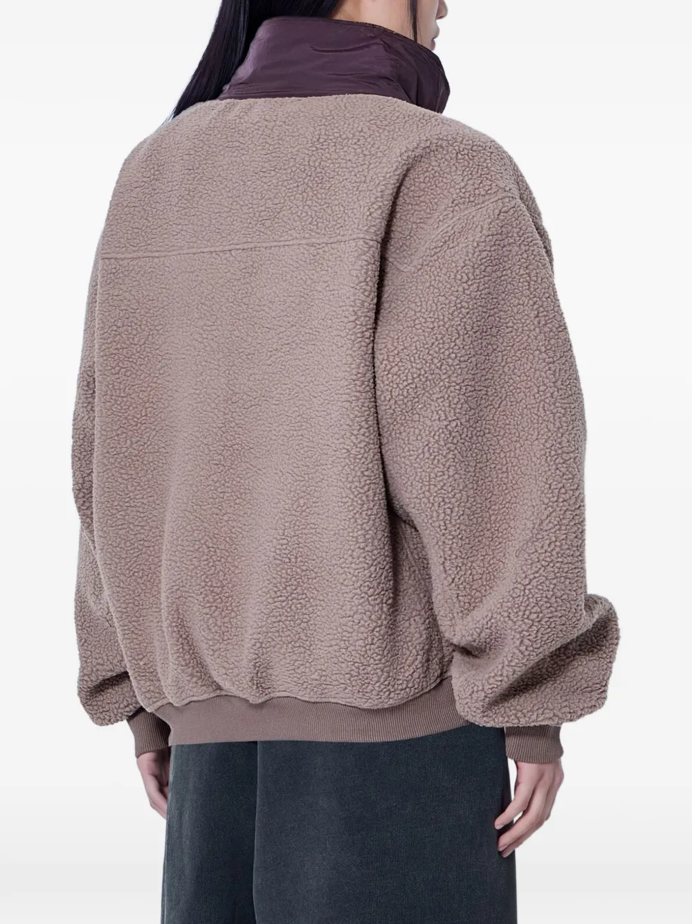 ENTIRE STUDIOS fleece snap-button sweater Beige