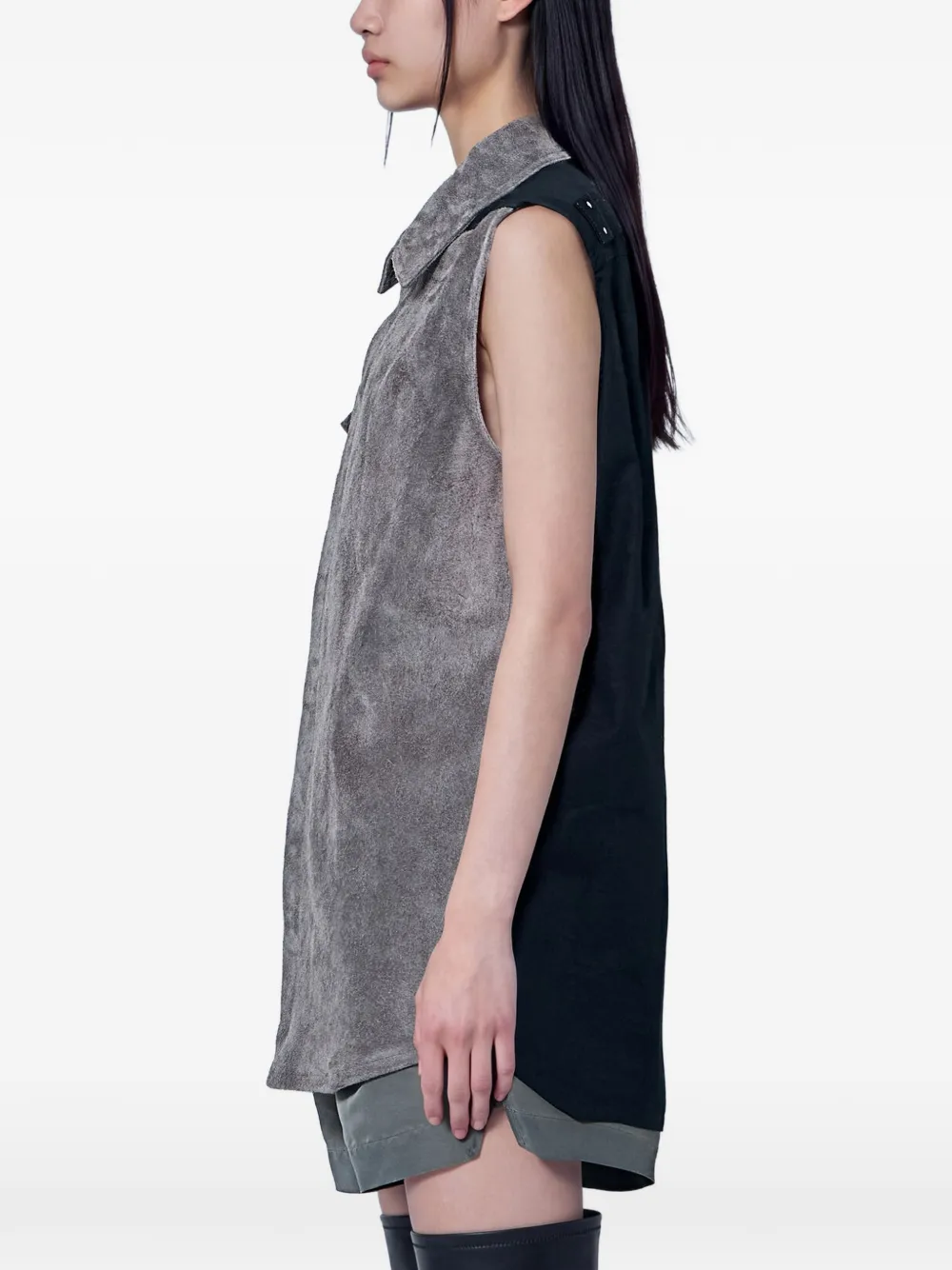 Rick Owens throat latch sl shirt Grijs