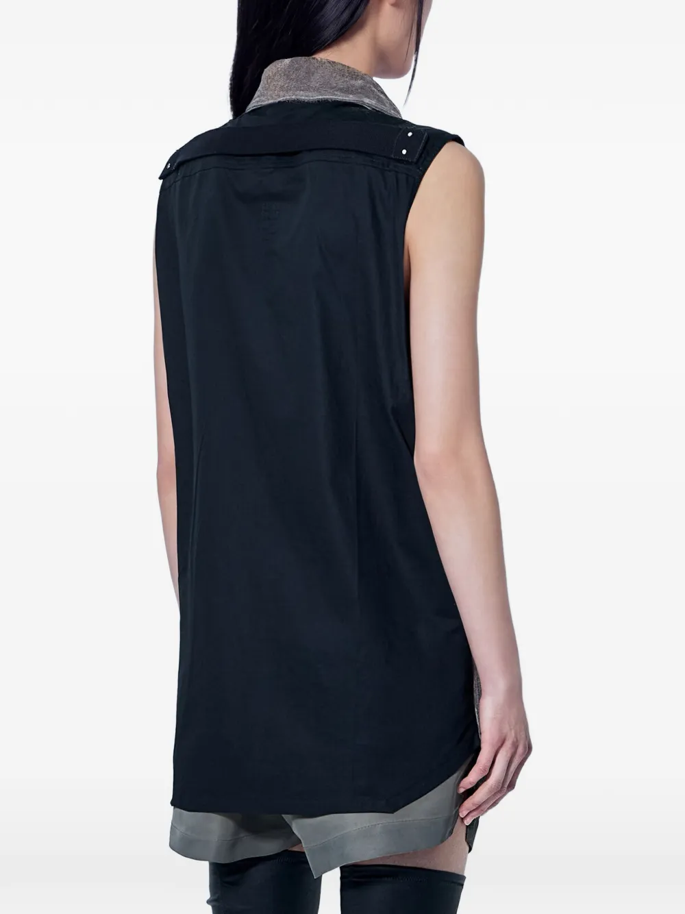 Rick Owens throat latch sl shirt Grijs