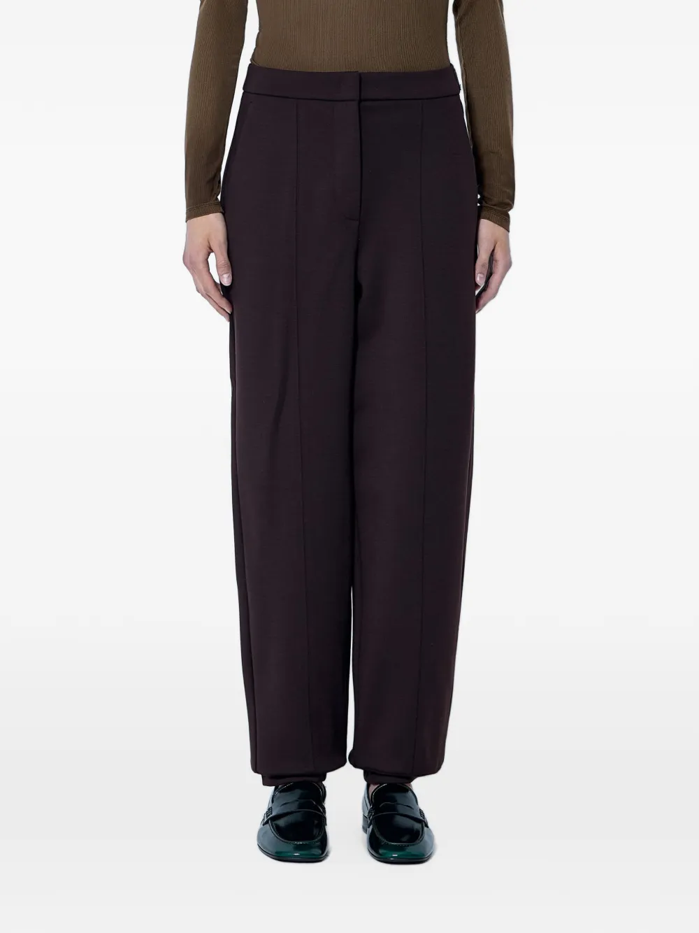 Max Mara tailored pressed-crease trousers Bruin