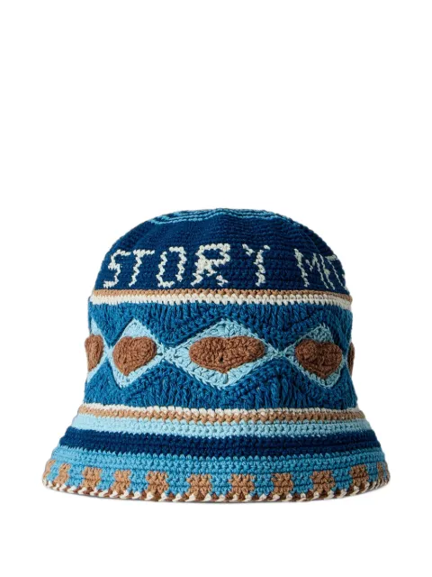 STORY mfg. crochet wide-brim bucket hat