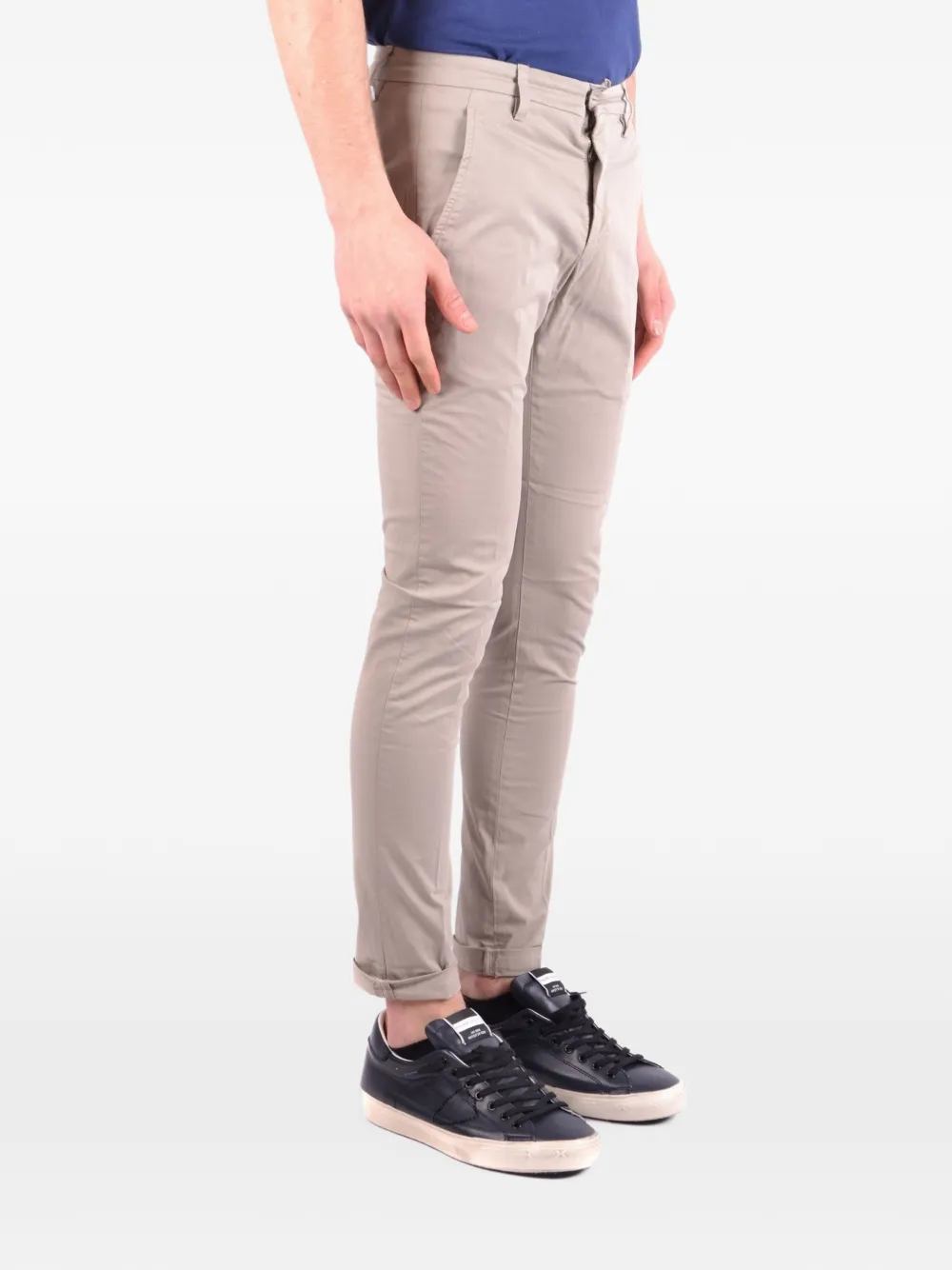 DONDUP slim-fit cotton trousers Beige