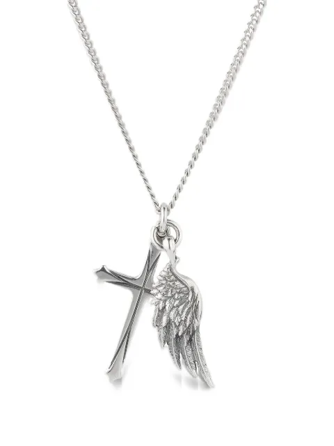 Emanuele Bicocchi Ala + wing-pendant cross necklace