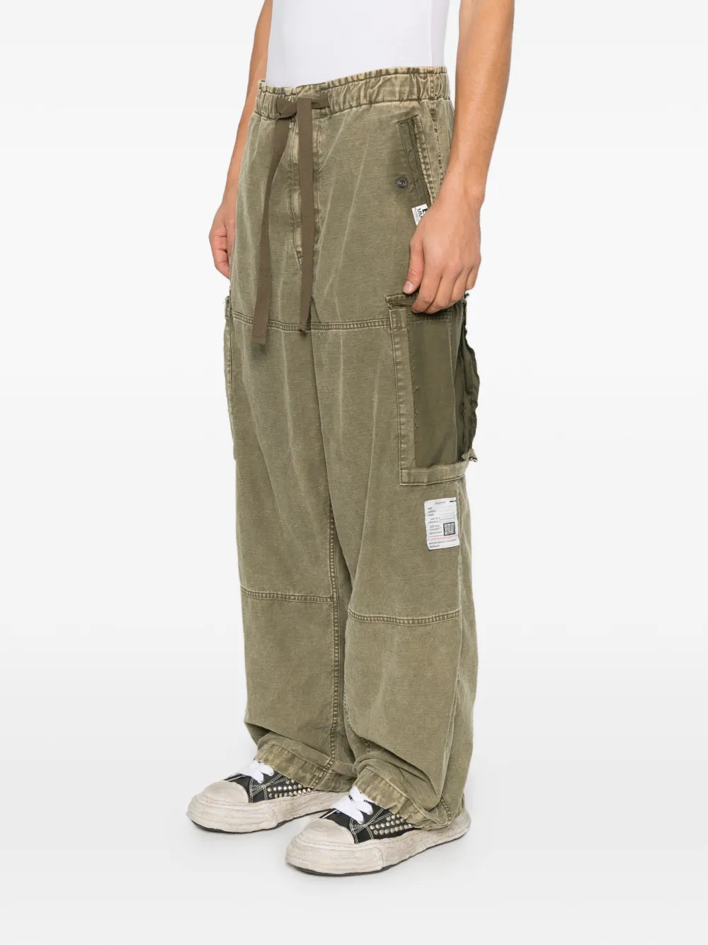 Maison MIHARA YASUHIRO faded-effect cargo pants Groen
