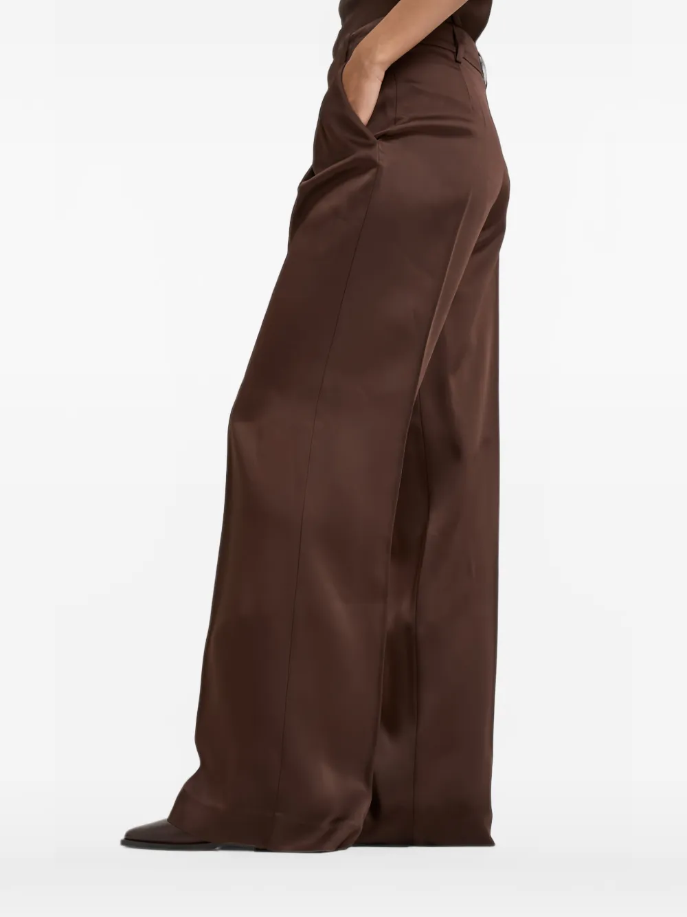 Federica Tosi pleated wide-leg trousers Bruin