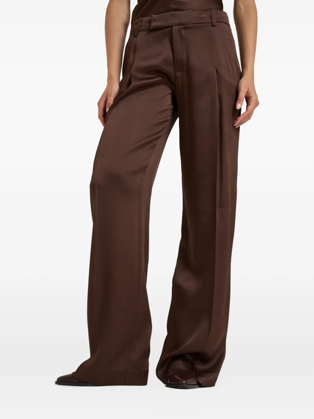 Federica Tosi pleated wide-leg trousers Bruin