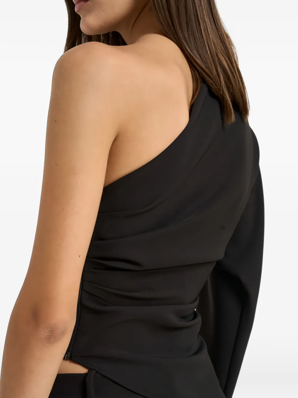 Federica Tosi one-shoulder top Zwart