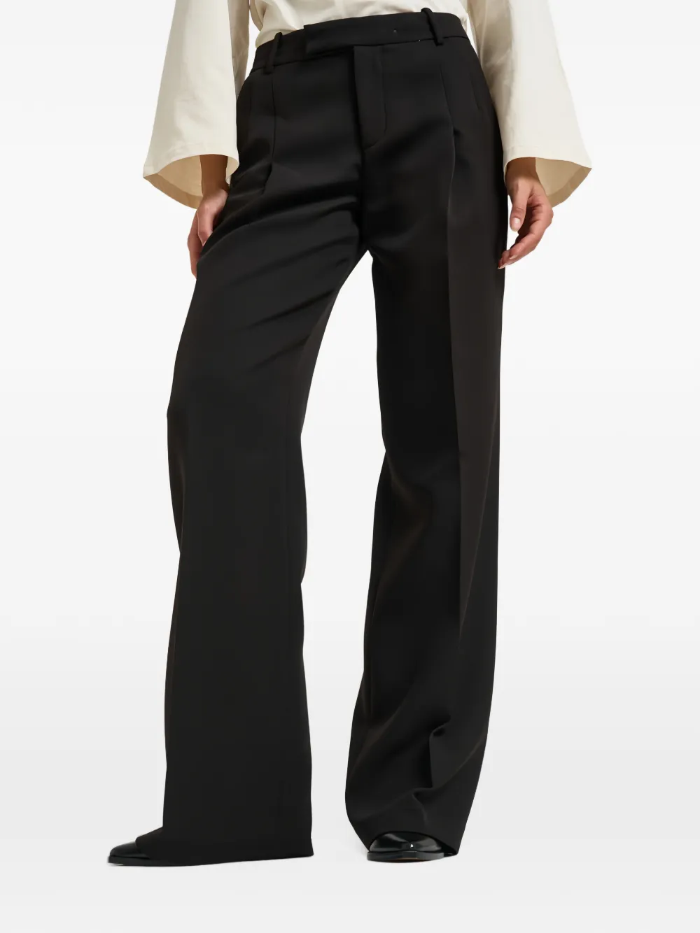 Federica Tosi pleated palazzo pants Zwart