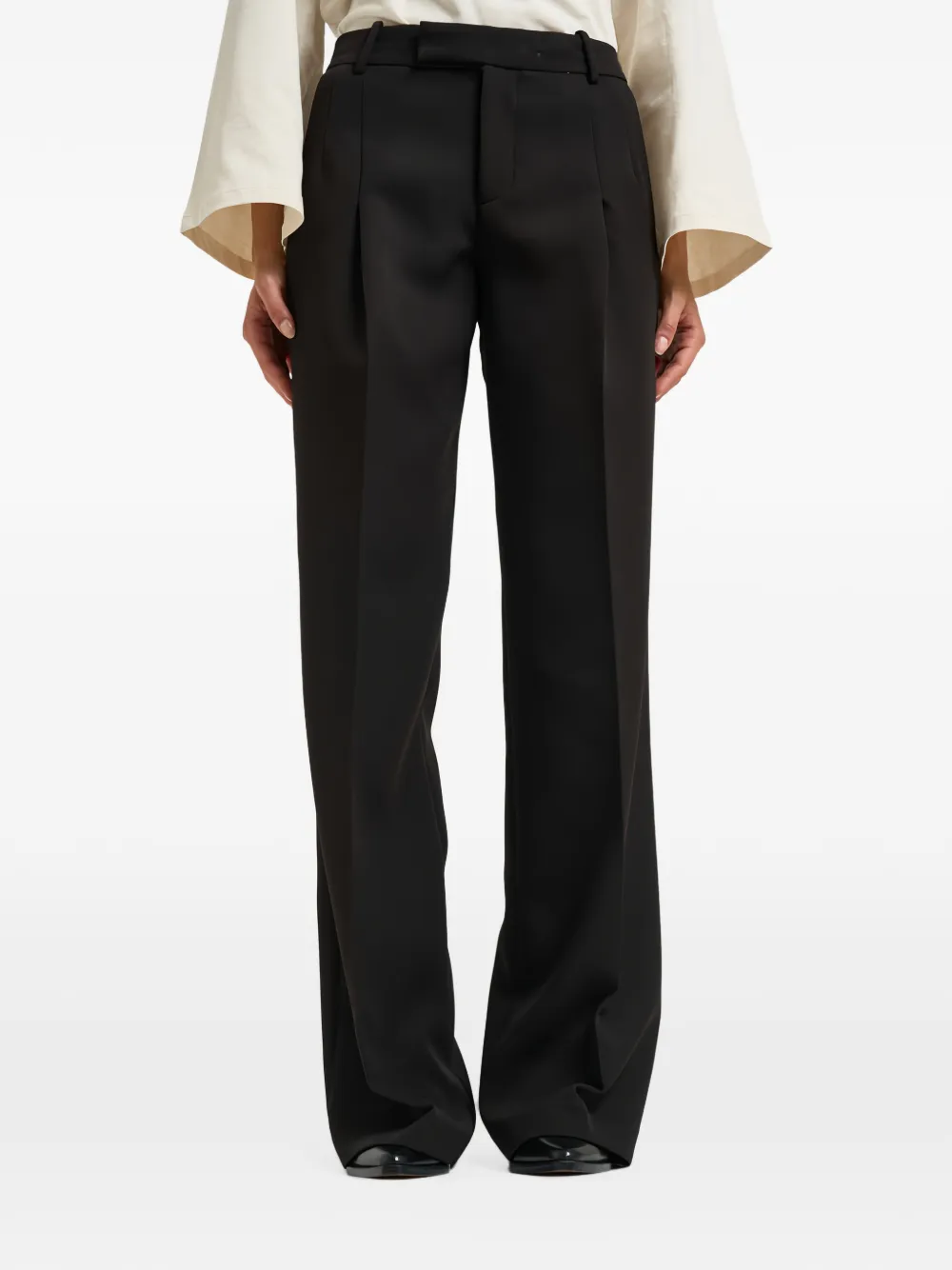 Federica Tosi pleated palazzo pants Zwart