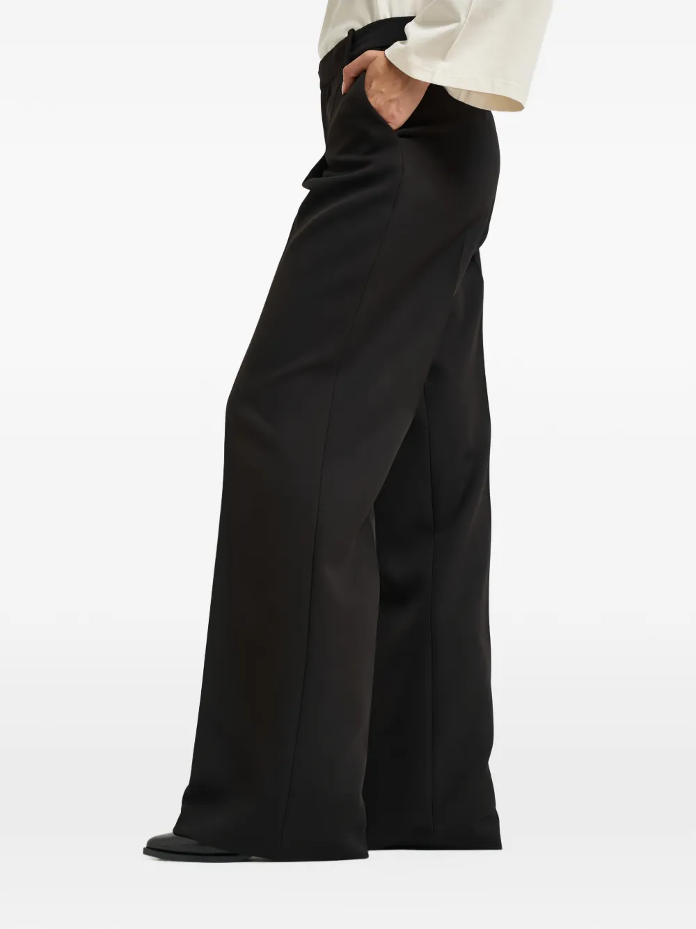 Federica Tosi pleated palazzo pants Zwart