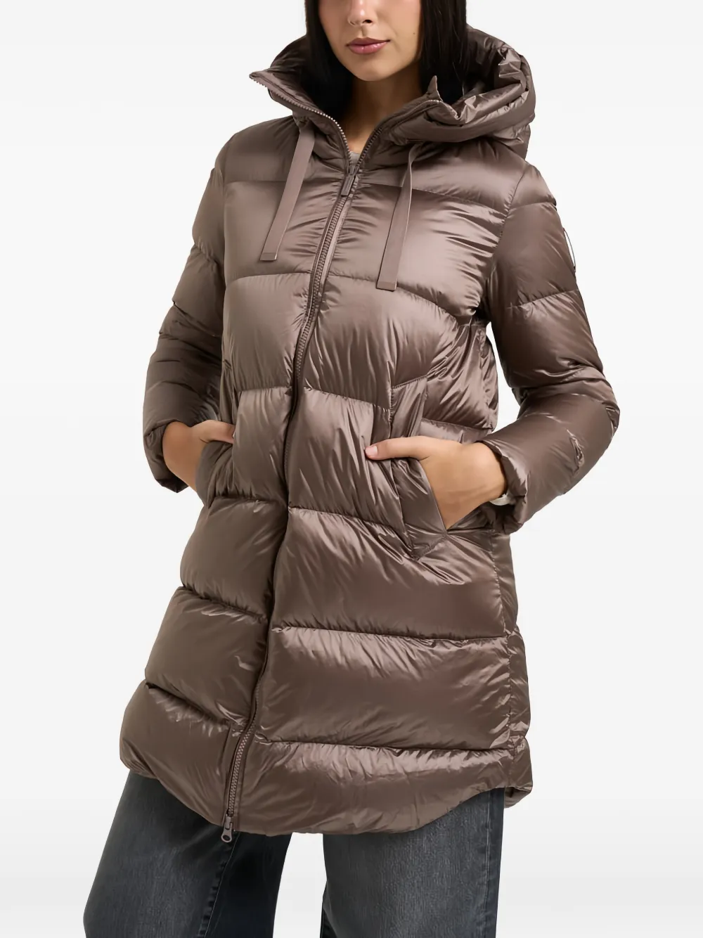 bomboogie Geneva hooded coat Bruin