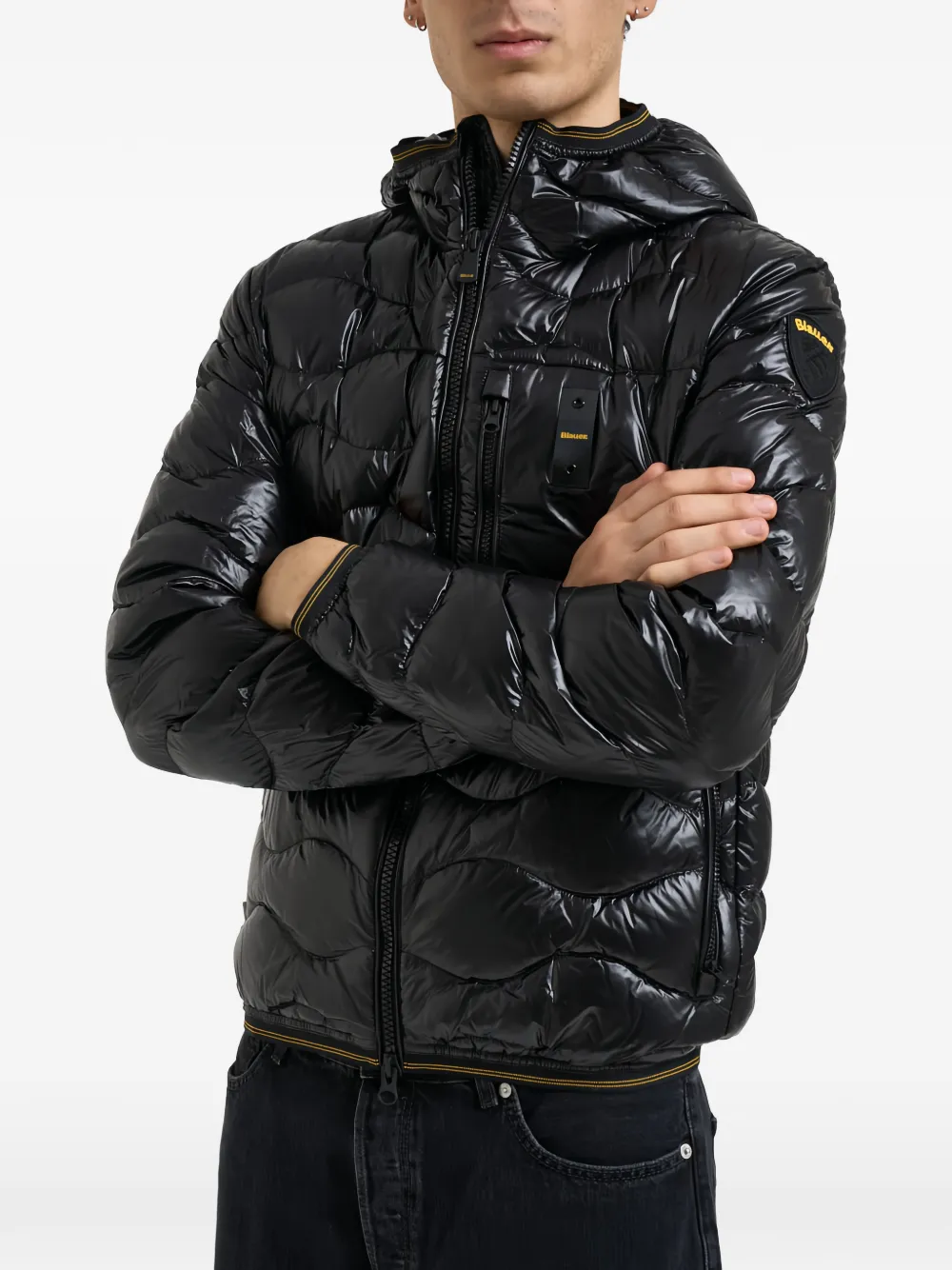 Blauer Wave hooded jacket Zwart