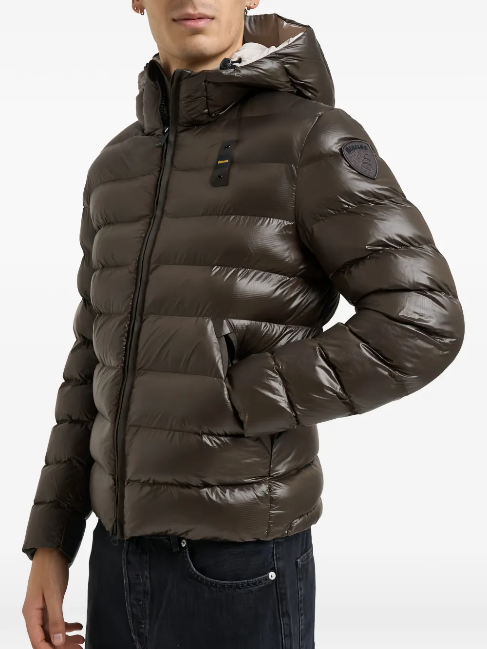 Blauer logo-patch padded jacket Bruin