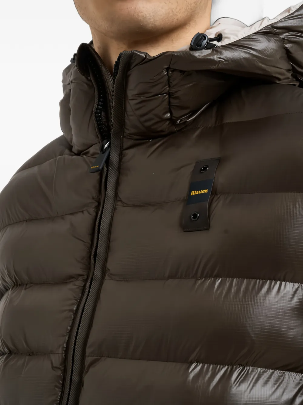 Blauer logo-patch padded jacket Bruin
