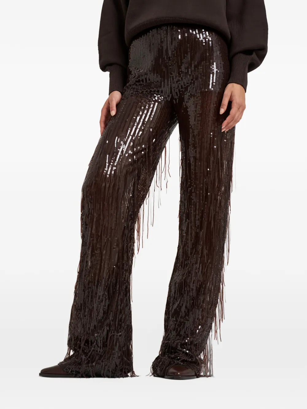 Federica Tosi sequin-embellished trousers Bruin