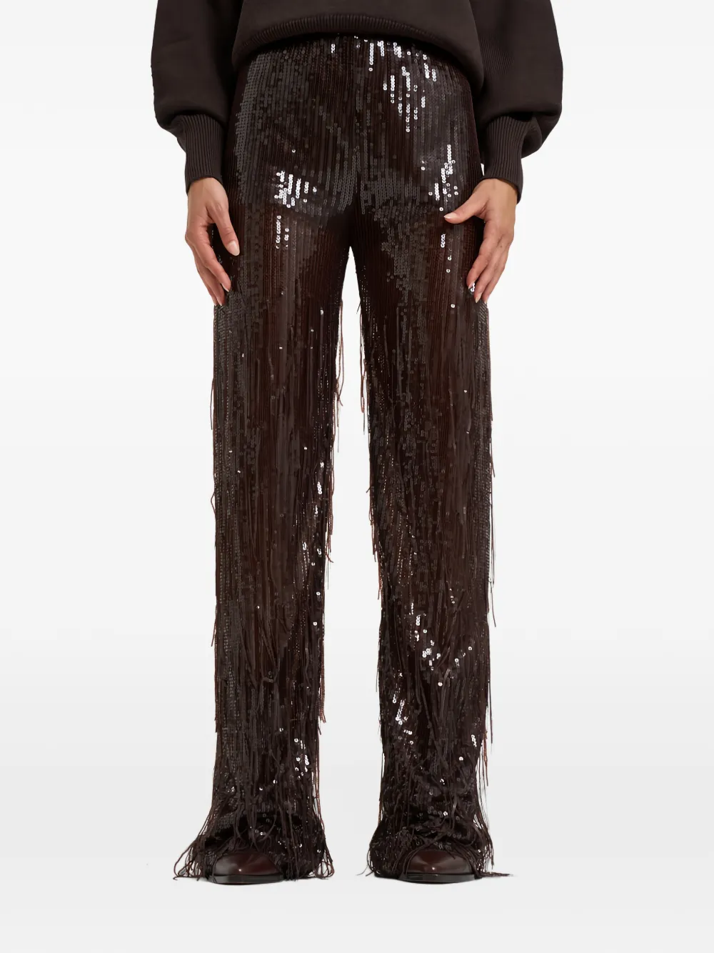 Federica Tosi sequin-embellished trousers Bruin