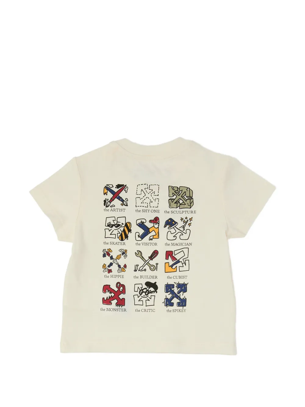 Off-White Kids graphic-print T-shirt Beige