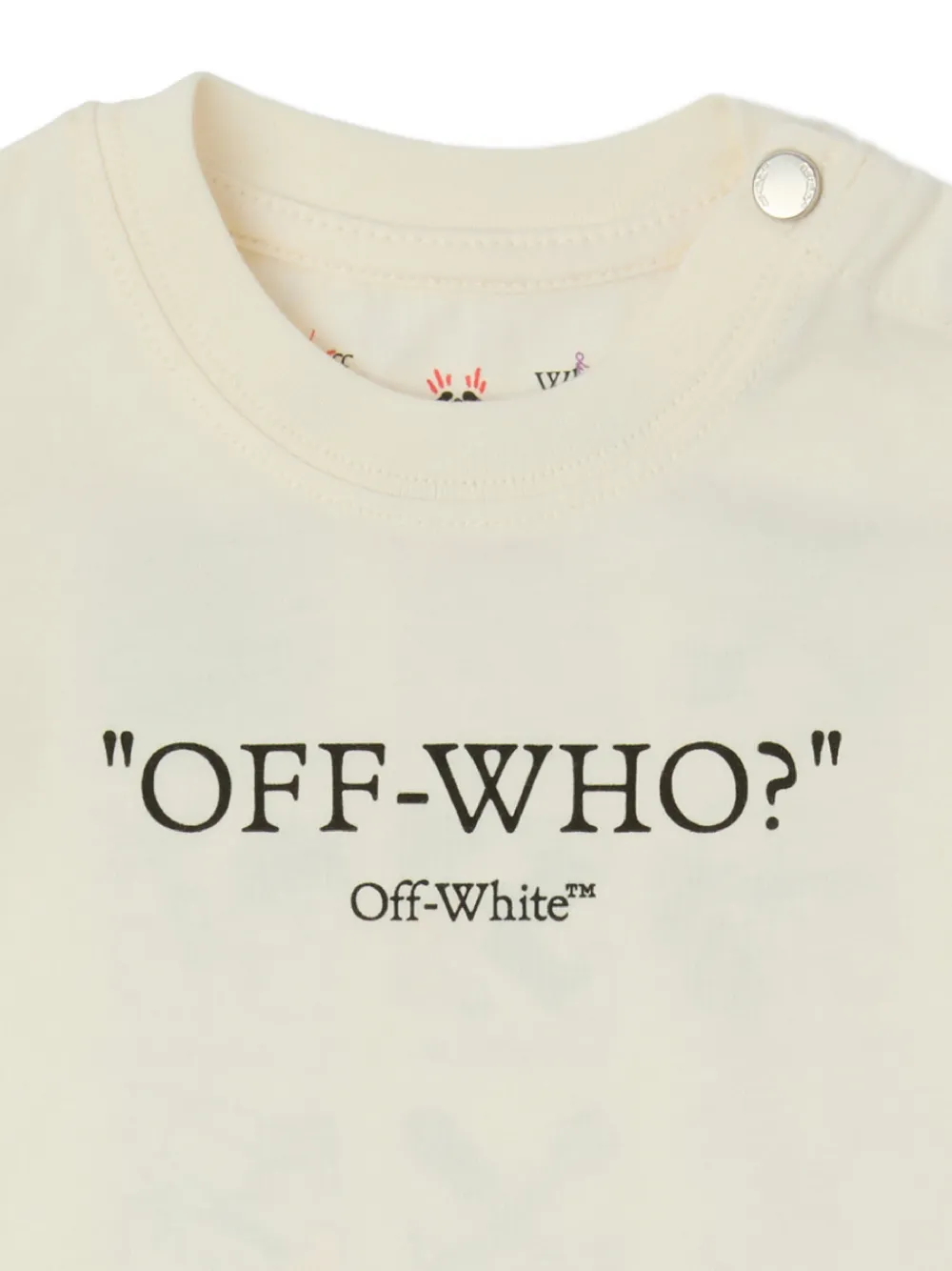 Off-White Kids graphic-print T-shirt Beige