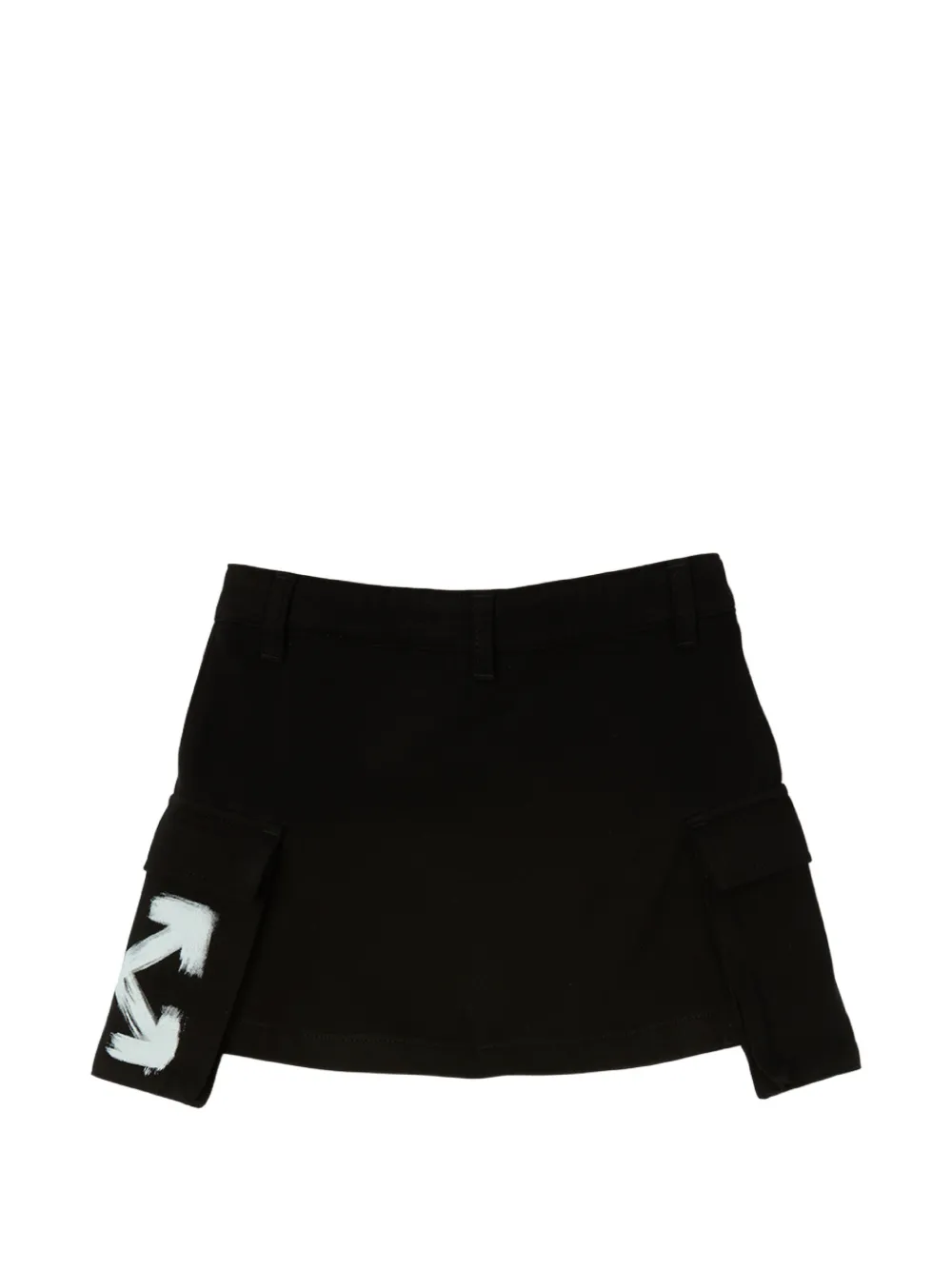 Off-White Kids Arrows-print cargo skirt Zwart