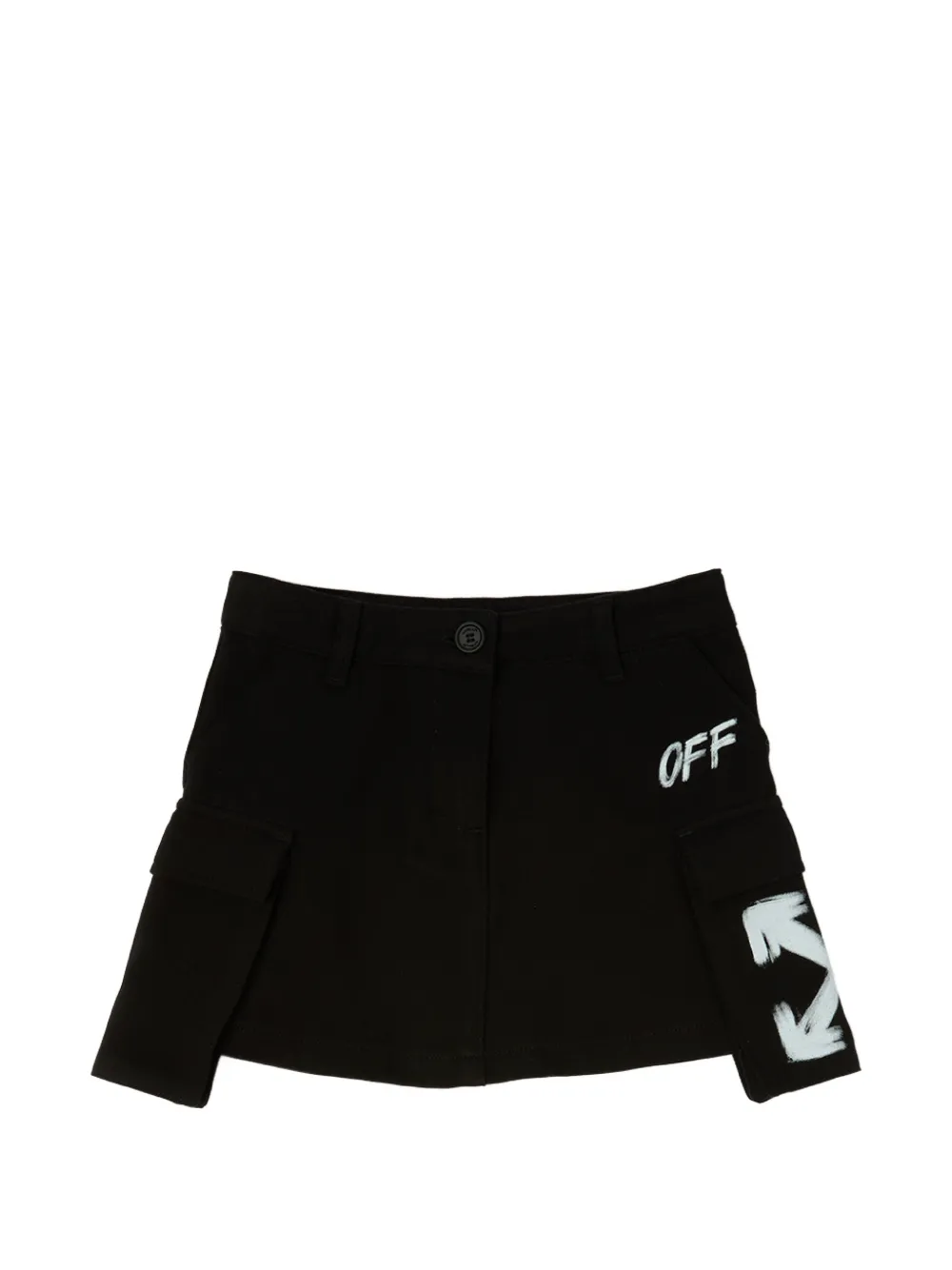 Off-White Kids Arrows-print cargo skirt - Nero