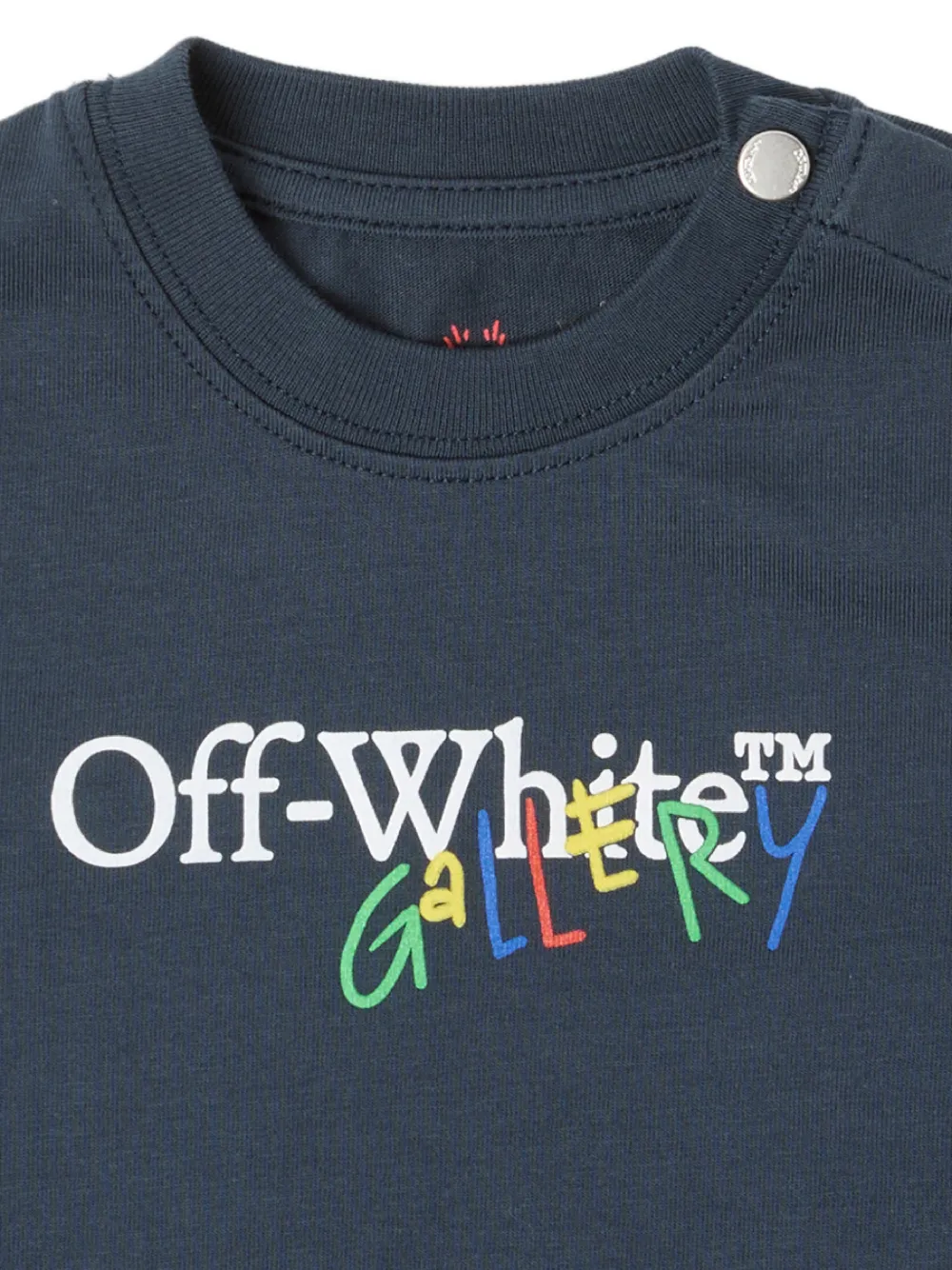Off-White Kids Gallery Arrow logo-print T-shirt Blauw