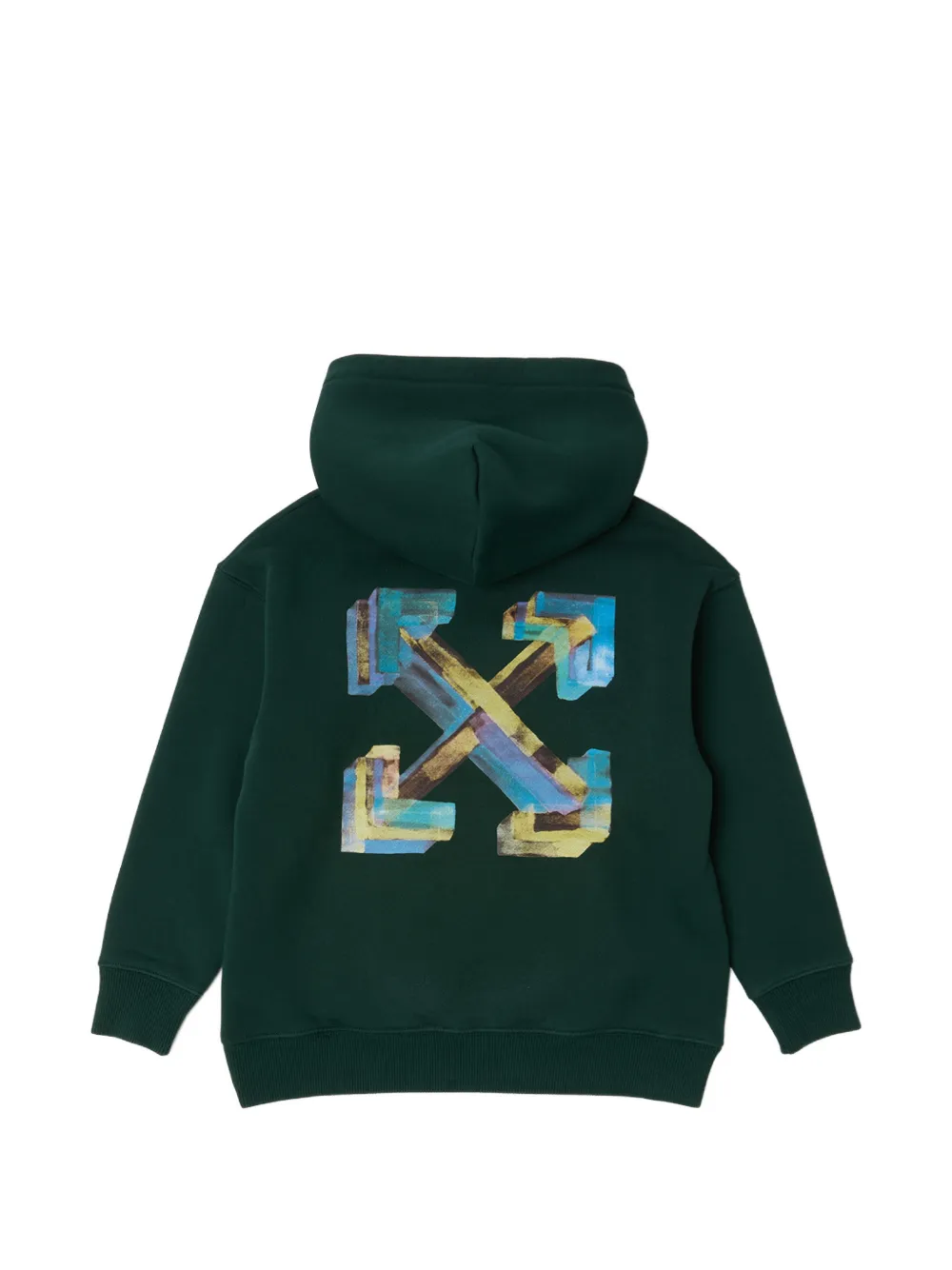 Off-White Kids Arrows-print hoodie Groen