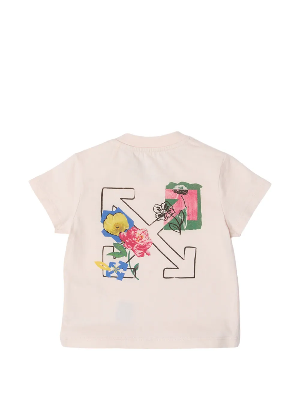 Off-White Kids floral-print T-shirt Roze