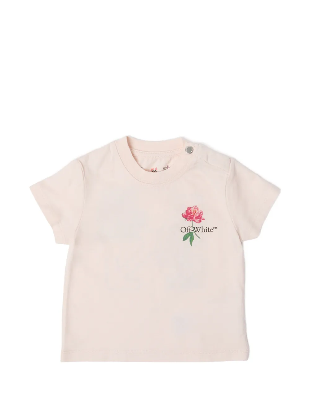 Off-White Kids floral-print T-shirt - Rosa
