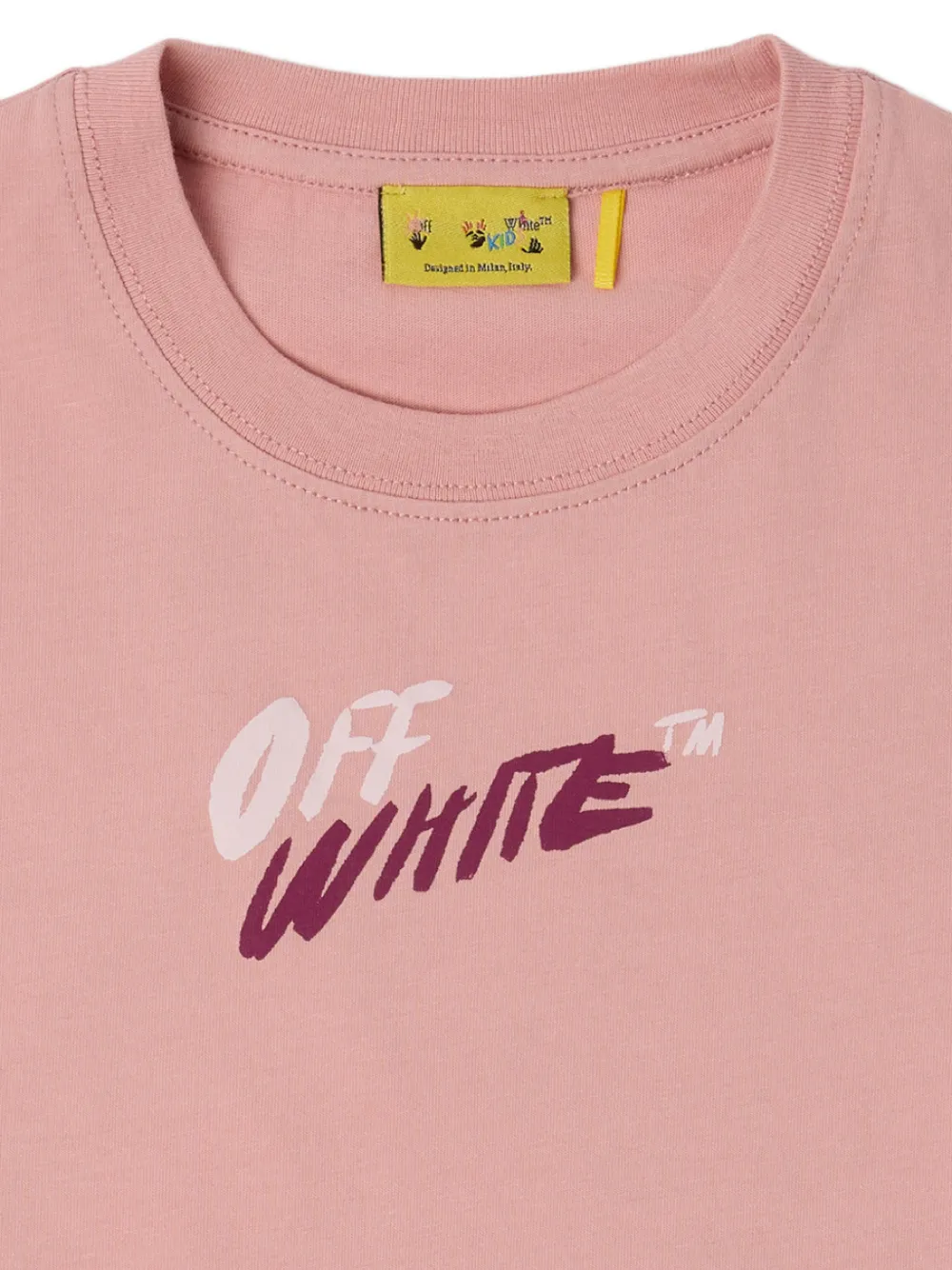 Off-White Kids Arrow Writings T-shirt Roze