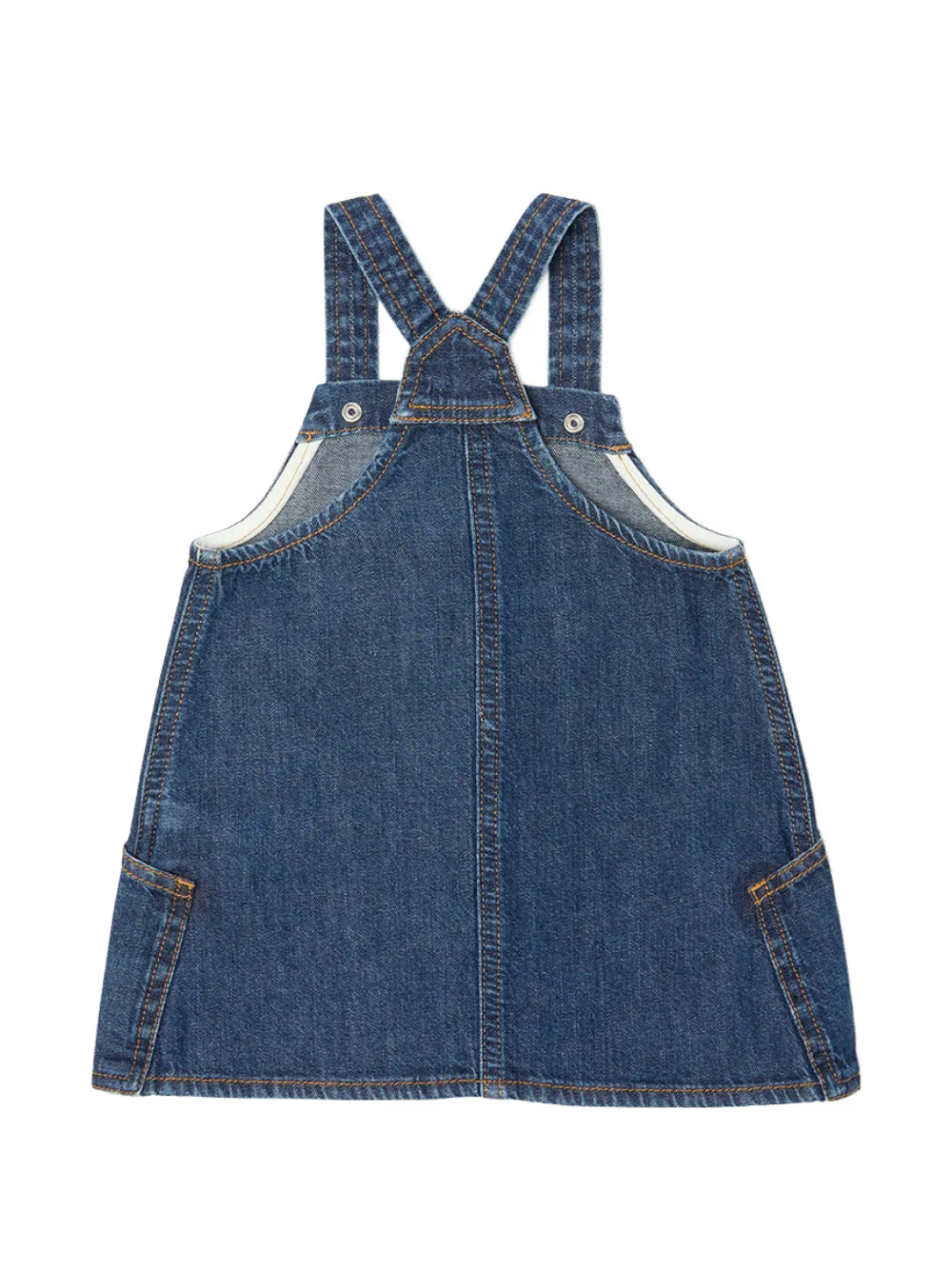 Off-White Kids denim dress Blauw