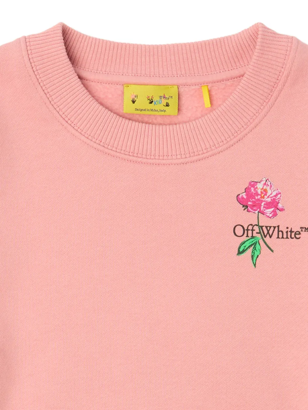 Off-White Kids floral-print sweatshirt Roze