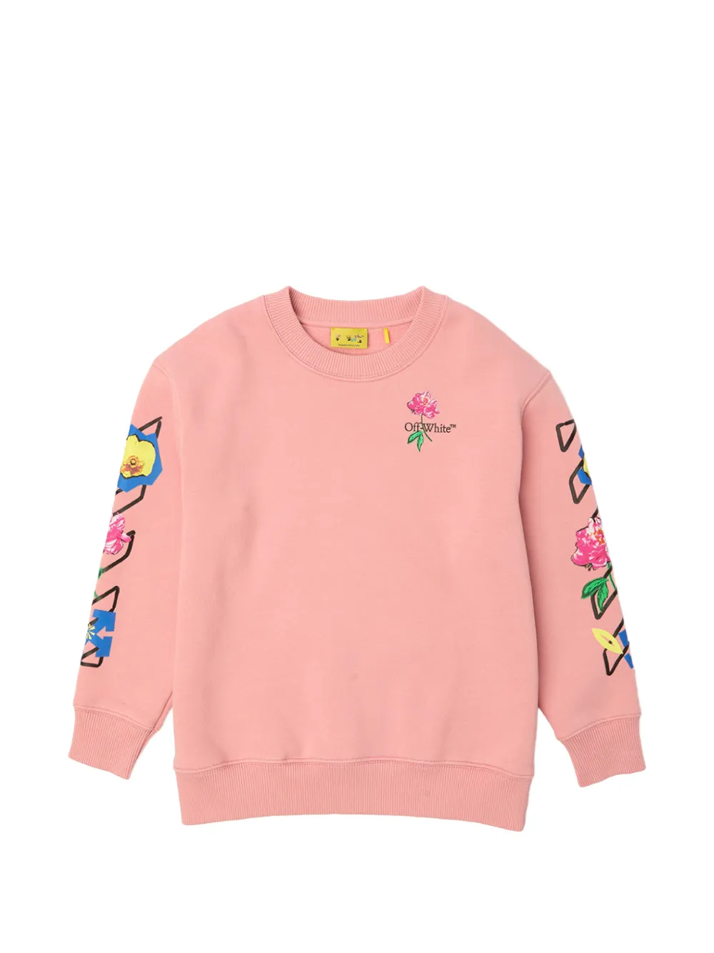 Off-White Kids floral-print sweatshirt - Rosa