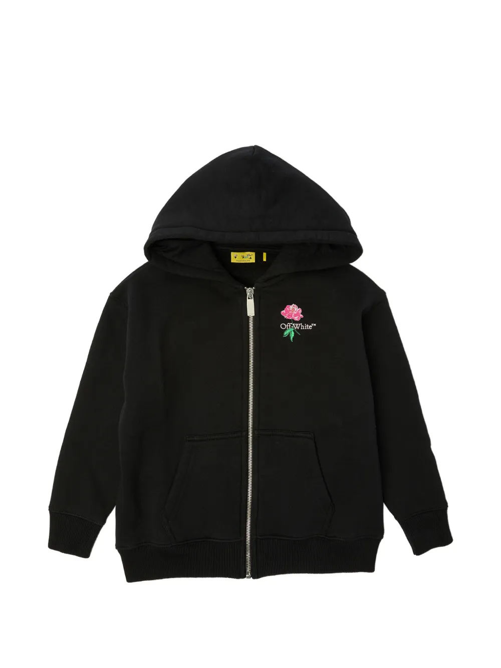 Off-White Kids flower-print hoodie - Nero