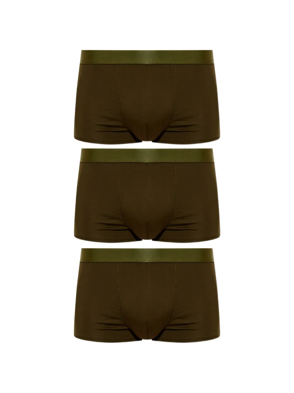 Cdlp Logo-waistband Boxers (set Of Three) In Green