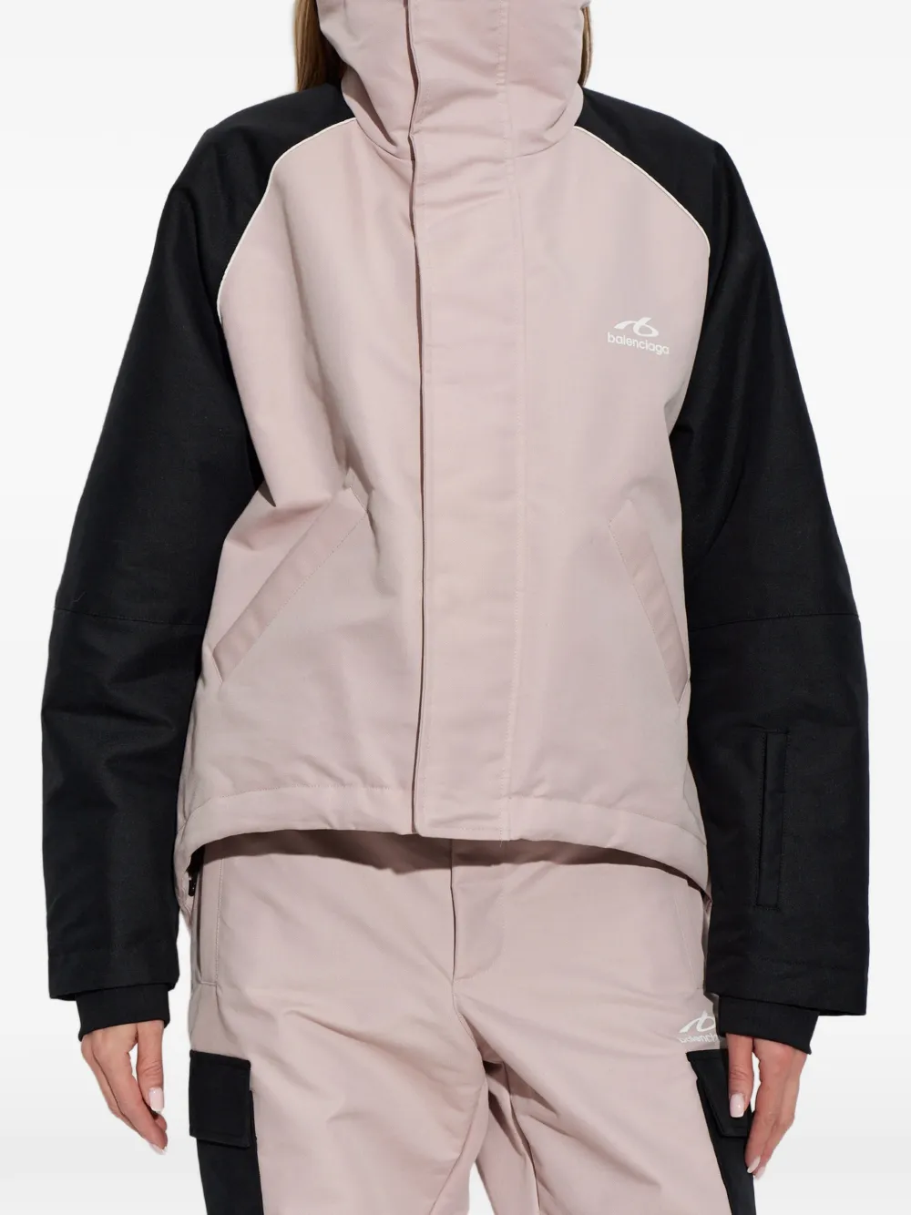 Balenciaga logo-print insulated ski jacket Bruin