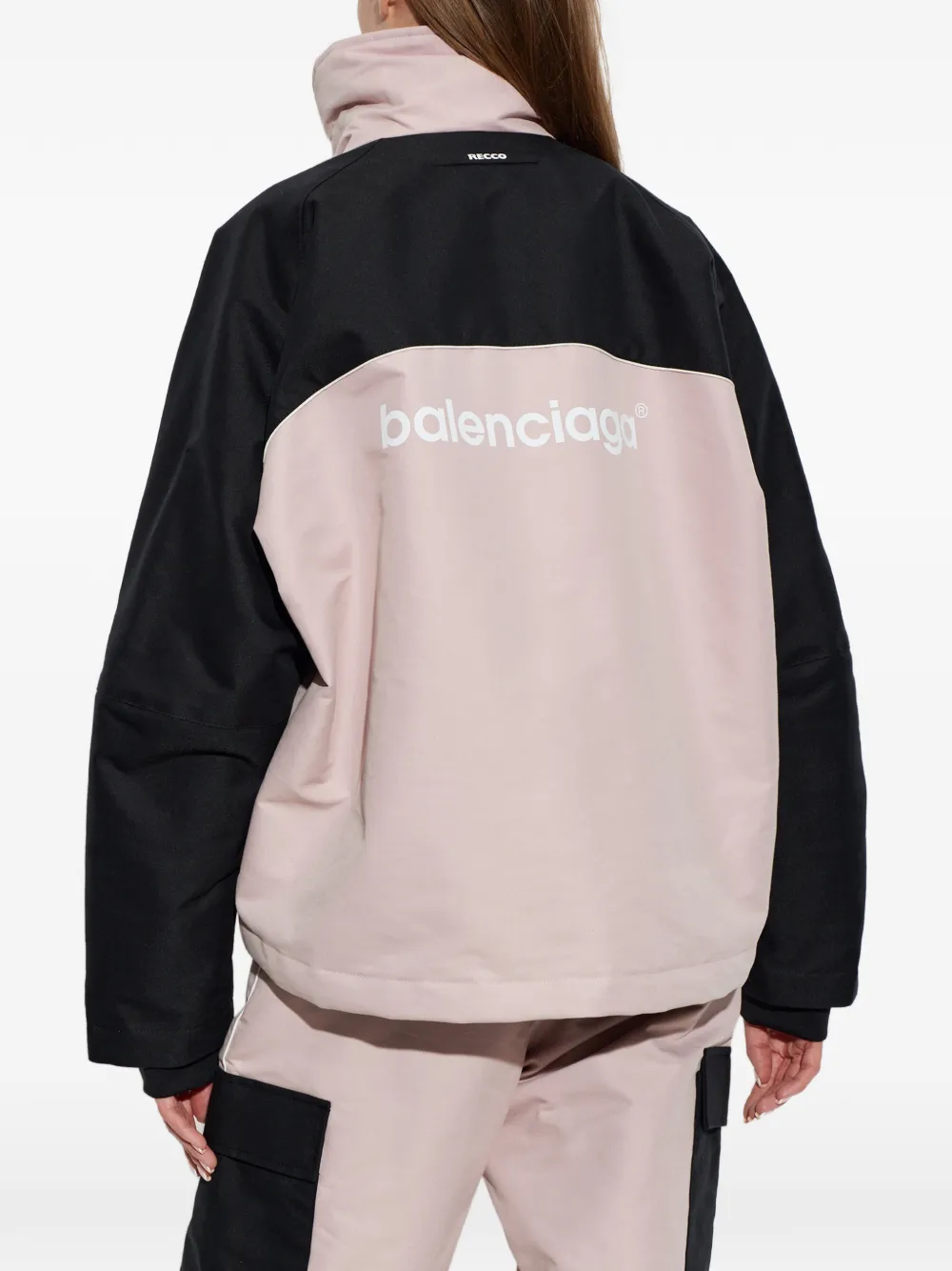 Balenciaga logo-print insulated ski jacket Bruin